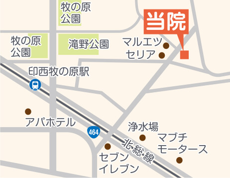 あんべこどもクリニック イラストマップ